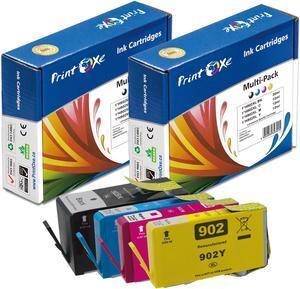 902XL Complete Set of 4 Ink Cartridges Replacement for 902XL High Yield 902 Up to Date Chips for HP OfficeJet Pro  6954/ 6960 / 6962/ 6968 / 6975/ 6978