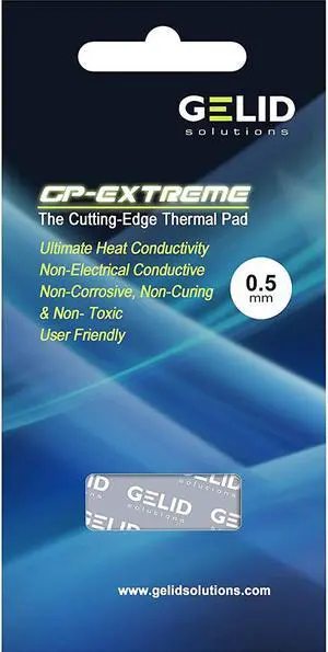 Gelid Solutions GP-Ultimate 15W-Thermal Pad 120x20x 0.5mm(2pcs). Excellent Heat Conduction, Ideal Gap Filler. Easy Installation - Pack 2 Pcs
