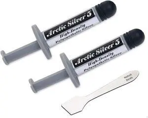Arctic Silver 5 Thermal Cooling Compound Paste 3.5g High-Density Polysynthetic Silver - 2 Pack with Bonus Tool