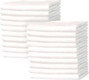 Nabob Wipers Auto Mechanic Shop Towels 100 Pack Shop Rags 100% Cotton Size  14x14 Commercial Grade (100 Pack, White)