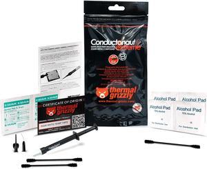 Thermal Grizzly Conductonaut Extreme Thermal Grease - 1 Gram Set + Applicators + Pads - Liquid Metal Thermal Paste for Cooling The CPU, GPU Value Pack