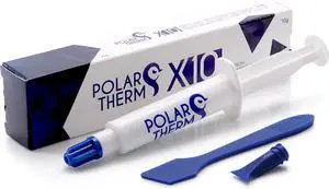 Polartherm X-10 Thermal Paste for CPU & GPU - High Thermal Conductivity, Long Durability, Safe Application, Non-Conductive Thermal Grease - Thermal Compound with Spatula 10 g
