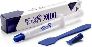 Polartherm X-10 Thermal Paste for CPU & GPU - High Thermal Conductivity, Long Durability, Safe Application, Non-Conductive Thermal Grease - Thermal Compound with Spatula