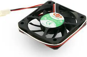 Dynatron 6cm 60mm DF126010BL 60mm x 60mm x 10mm 2-Ball Bearing Computer 3-Pin Case Cooling Fan, Low Speed