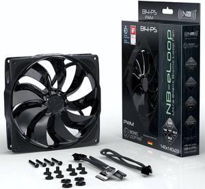 Noiseblocker NB-eLoop B14-PS Black Edition 140mm 4Pin PWM Fan, 300-1200RPM, 83.92CFM, 24.28dBA