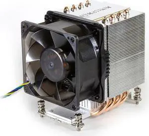 Dynatron A19 AMD Socket AM4 Aluminum Stacked Fin with Heat Pipes Heatsink and Fan for 3U, Workstation