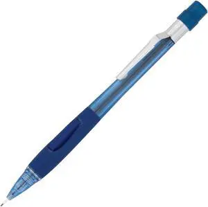Pentel Quicker Clicker Mechanical Pencil 0.7 mm Transparent Blue Barrel PD347TC