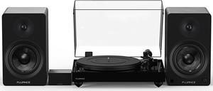 Fluance Reference RT82 High Fidelity Vinyl Turntable (Piano Black), PA10 Phono Preamp and Ai61 Powered 6.5" Bookshelf Speakers (Black Ash), Ortofon OM10 Cartridge, 120W Class D Amplifier, Bluetooth
