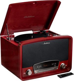 Electrohome Kingston 7-in-1 Vintage Vinyl Record Player Stereo System with 3-Speed Turntable, Bluetooth, AM/FM Radio, CD, Aux In, RCA/Headphone Out, Vinyl/CD to MP3 Recording & USB Playback (RR75C)