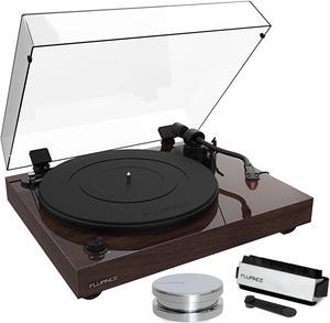 Fluance RT83 Reference High Fidelity Vinyl Turntable Record Player with Ortofon 2M Red Cartridge, Speed Control Motor, Record Weight, 3 in 1 Stylus and Record Cleaning Vinyl Accessory Kit