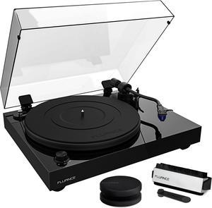 Fluance RT84 Reference High Fidelity Vinyl Turntable Record Player with Ortofon 2M Blue Cartridge, Speed Control Motor, Record Weight, 3 in 1 Stylus and Record Cleaning Vinyl Accessory Kit