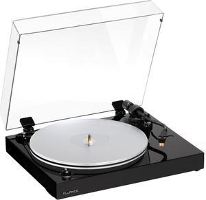 Fluance RT85N Reference High Fidelity Vinyl Turntable Record Player with Nagaoka MP-110 Cartridge, Acrylic Platter, Speed Control Motor High Mass MDF Wood Plinth Vibration Isolation Feet - Piano Black
