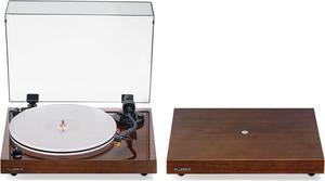 Fluance RT85N Reference High Fidelity Vinyl Turntable Record Player with Nagaoka MP-110 Cartridge And Anti-Vibration Wood Isolation Base - Natural Walnut