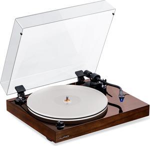 Fluance RT85 Reference High Fidelity Vinyl Turntable Record Player with Ortofon 2M Blue Cartridge, Acrylic Platter, Speed Control Motor, High Mass MDF Wood Plinth, Vibration Isolation Feet - Walnut