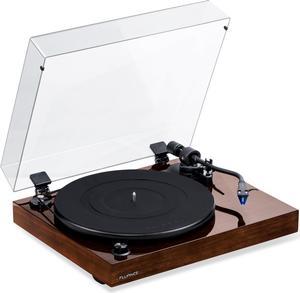 Fluance RT84 Reference High Fidelity Vinyl Turntable Record Player with Ortofon 2M Blue Cartridge, Speed Control Motor, High Mass MDF Wood Plinth, Vibration Isolation Feet - Walnut