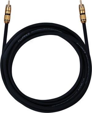 Fluance Premium Grade Subwoofer Cable with Gold-Plated RCA Connectors, High-performance OFC cable with durable rubber insulator for Subwoofer, Home Theater, Amplifier - 12 ft