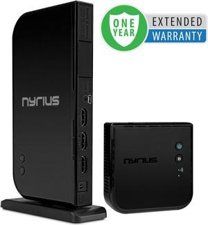Nyrius ARIES Home+ Wireless HDMI 2x Input Transmitter & Receiver for Streaming HD 1080p 3D Video and Digital Audio from Cable box, Satellite, Bluray, DVD, PS4, PS3 - 1 Year Extended Warranty