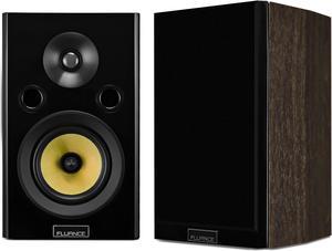 Fluance Signature HiFi 2-Way Bookshelf Surround Sound Speakers for 2-Channel Stereo Listening or Home Theater System  - Natural Walnut/Pair (HFSW)