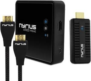 Nyrius ARIES Prime Wireless Video HDMI Transmitter & Receiver for HD 1080p Video Streaming with BONUS HDMI Cable