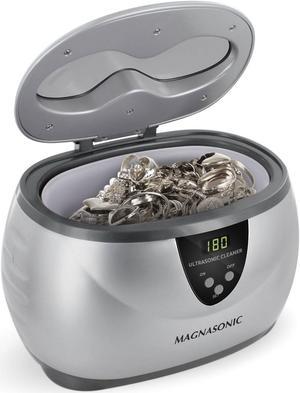 Magnasonic Professional Ultrasonic Jewelry Cleaner with Digital Timer and 20z Stainless Steel Tank for Eyeglasses, Rings, Earrings, Coins, Tools, Dentures, Hygiene Items (MGUC500)