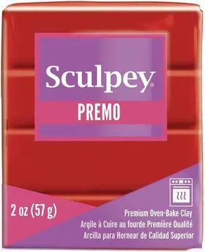 Premo Sculpey Polymer Clay 2 Ounces-Cadmium Red