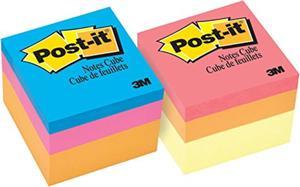 Post-it Notes 2x2 Assorted Colors 400 Sheets 1 Cube