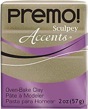 Premo Clay Yellow Gold Glitter