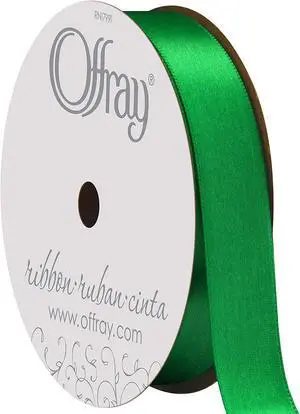 Wide Single Face Satin Ribbon Emerald Green
