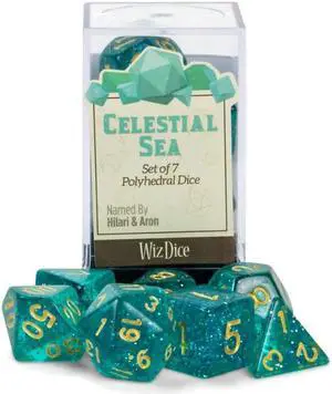 RPG Polyhedral Dice Set - Celestial Sea