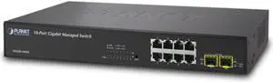 Planet WGSD-10020 L2+ 8-Port 10/100/1000T + 2 100/1000X SFP Managed Switch