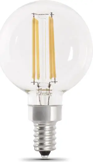 Feit Electric BPG1660927CAFIL/2/RP 5.5 watt G16-1/2 filament LED dimmable light bulb