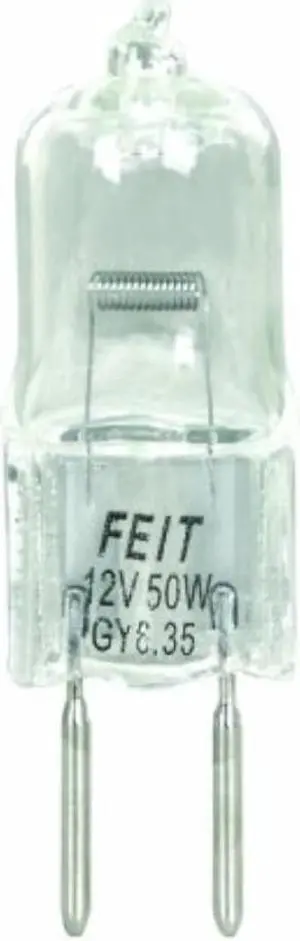 Feit Electric BPQ50T4/JCD/RP 50 Watt T4 JCD Halogen Bulb with Bi-Pin Base,