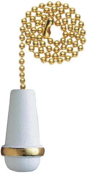 Westinghouse 7700900 Wooden Cone White Finish Pull Chain 6 pack