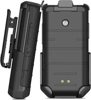 Black Rotating/Ratchet Belt Clip Holster Holder Case for CAT S22 Flip Phone