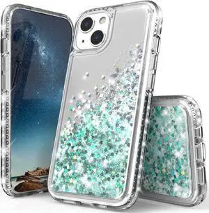 Clear Liquid Sand Glitter Waterfall Case Cover for iPhone 13