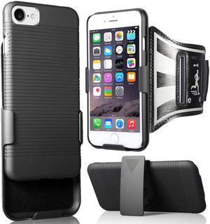 Slim Case  Armband  Belt Clip Holster for iPhone SE 2022 2020  Black