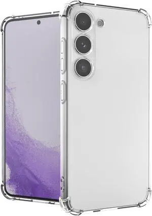 Clear Flex Gel TPU Skin Case Phone for Samsung Galaxy S23 (Cupped Camera Lens)