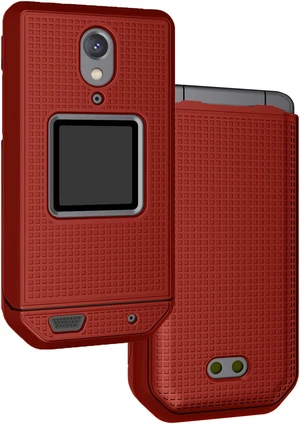 Red Grid Texture Slim Hard Shell Case Protector Cover for CAT S22 Flip Phone Red Grid Texture Slim Hard Shell Case Protector Cover for CAT S22 Flip Phone