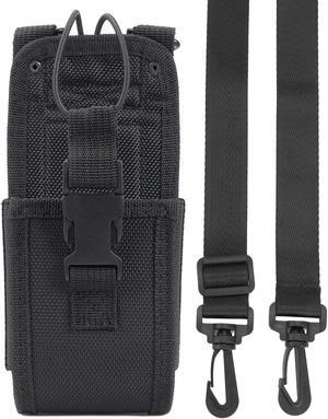 Black Rugged Nylon Pouch Case Duty Belt Loop for Motorola Radio XL Walkie Talkie