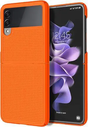Bright Orange Hard Case Slim Phone Cover for Samsung Galaxy Z Flip 3 5G