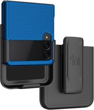 Cobalt Blue Hard Case Cover and Belt Clip Holster for Samsung Galaxy Z Flip 3 5G