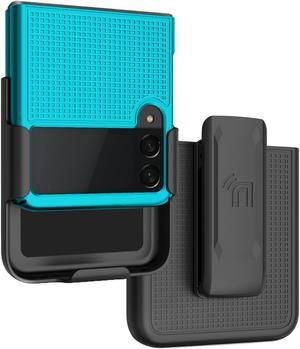 Teal Mint Hard Case Cover and Belt Clip Holster for Samsung Galaxy Z Flip 3 5G