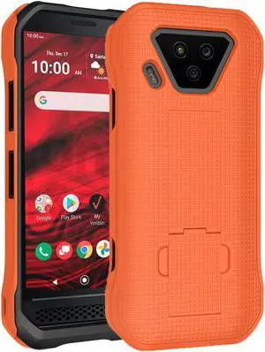 Orange Slim Hard Case Cover Kickstand for Verizon Kyocera DuraForce Ultra 5G
