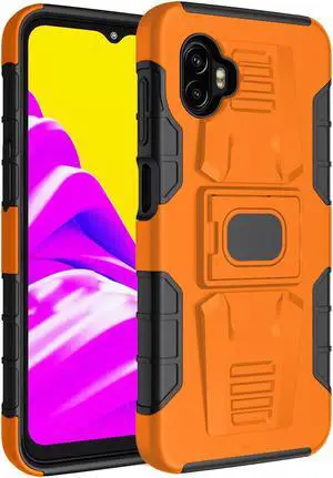 Orange Rugged Case with Stand Ring Grip for Samsung Galaxy XCover 6 Pro (2022)