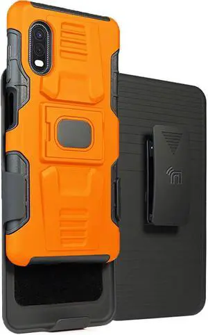 Orange Rugged Case Stand and Belt Clip for Samsung Galaxy XCover Pro (SM-G715)