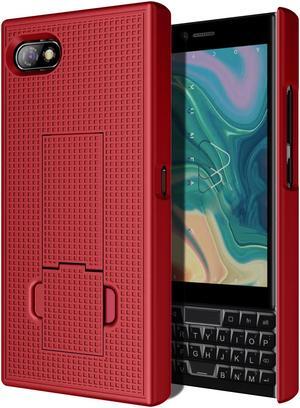 Red Grid Texture Slim Hard Shell Case Cover Stand for Unihertz Titan Slim (2022)