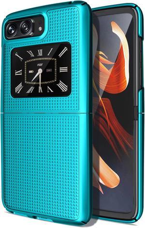Teal Aqua Mint Cyan Hard Case Slim Phone Cover for Motorola RAZR 3 5G 2022