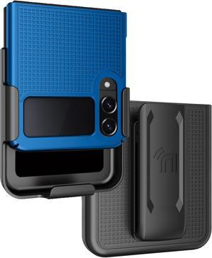 Cobalt Blue Hard Case Cover and Belt Clip Holster for Samsung Galaxy Z Flip 4 5G