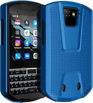 Slim Grid Texture Hard Shell Case Cover for Unihertz Titan Pocket Phone - Blue