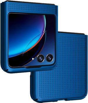 Cobalt Blue Textured Hard Case Phone Cover for Motorola RAZR Plus (2023) RAZR+